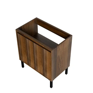 30 Inch Vanity Cabinet Without Sink Freestanding Fluted Vanity with Doors, Matte Brown, MDF, Vanities 30 Inch Vanity Cabinet Without Sink Freestanding Fluted Vanity with Doors, Matte Brown, MDF, Vanities