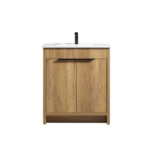 30 Inch Vanity Cabinet Without Sink Freestanding Vanity with Doors, Golden Oak, MDF, Vanities 30 Inch Vanity Cabinet Without Sink Freestanding Vanity with Doors, Golden Oak, MDF, Vanities