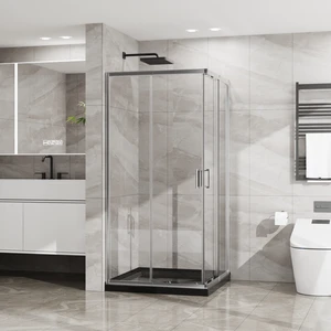 Inchx 72 Inch Corner Sliding Shower Door and Shower Base Combo Kit, SGCC Tempered Glass Enclosure with Pan Set Inchx 72 Inch Corner Sliding Shower Door and Shower Base Combo Kit, SGCC Tempered Glass Enclosure with Pan Set