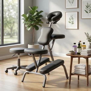 Portable Massage Chair for Tattoo and Spa with Adjustable Face Cradlewith Carrying Bag for Salon Use, Black, PU, Beauty Portable Massage Chair for Tattoo and Spa with Adjustable Face Cradlewith Carrying Bag for Salon Use, Black, PU, Beauty