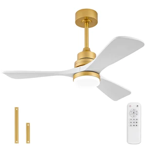 Sales 42 Inch Indoor Ceiling Fan with Dimmable LED Solid Blades Remote Control Reversible Motor, Gold White, Solid Sales 42 Inch Indoor Ceiling Fan with Dimmable LED Solid Blades Remote Control Reversible Motor, Gold White, Solid
