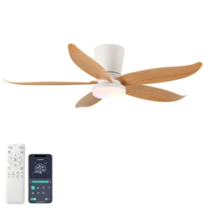 42 in Ceiling Fan, Flush Mount Wood Grain Equipped with Remote Control Reversible Motor Color Dimmable RGB Lighting ABS 42 in Ceiling Fan, Flush Mount Wood Grain Equipped with Remote Control Reversible Motor Color Dimmable RGB Lighting ABS
