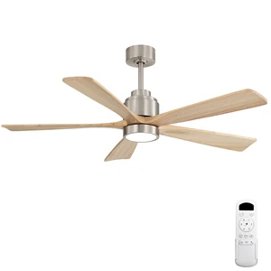 52 Inch Ceiling Fan with and Remote, Solid Blades Dimmable Color Temperature Memory Quiet Reversible Motor Speed Timer 52 Inch Ceiling Fan with and Remote, Solid Blades Dimmable Color Temperature Memory Quiet Reversible Motor Speed Timer