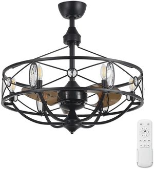 28 Inch Ceiling Fan, Reversible Motor ABS Blades Remote Control Included for Living Kitchen Indoor Use, Black, ABS, Fans 28 Inch Ceiling Fan, Reversible Motor ABS Blades Remote Control Included for Living Kitchen Indoor Use, Black, ABS, Fans