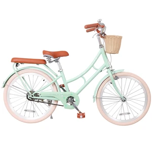 22 Inch Beach Cruiser Bike for Girls, Commuter Bicycle with Front Basket High Carbon Steel Frame City Bike for Outdoor 22 Inch Beach Cruiser Bike for Girls, Commuter Bicycle with Front Basket High Carbon Steel Frame City Bike for Outdoor
