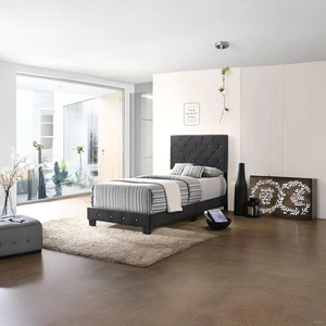 Twin Bed for Every Space, Black, Velvet, Beds Frames Bases Twin Bed for Every Space, Black, Velvet, Beds Frames Bases