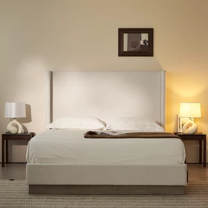 Hosford Upholstered Wingback Bed Upholstered Wood Base Platform Bed 52.5 Inch High Headboard Rusticity Box Spring Hosford Upholstered Wingback Bed Upholstered Wood Base Platform Bed 52.5 Inch High Headboard Rusticity Box Spring