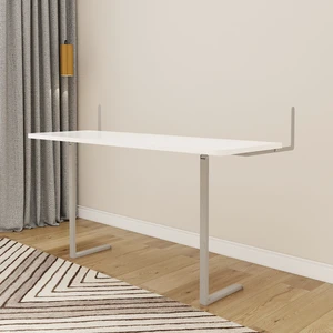 DIY Cabinet and Bed Frame, Inchx62.6 Inch Desk Panel White Panel and Desk Frame, White Gray, Metal, Particle Board DIY Cabinet and Bed Frame, Inchx62.6 Inch Desk Panel White Panel and Desk Frame, White Gray, Metal, Particle Board