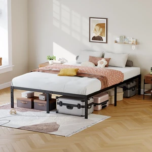 Full Bed Frame, 14 Inch Heavy Duty Metal Platform Bed Frame with 12.3 Inch Under Storage Box Spring Needed Noise Full Bed Frame, 14 Inch Heavy Duty Metal Platform Bed Frame with 12.3 Inch Under Storage Box Spring Needed Noise