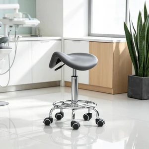 Adjustable Rolling Saddle Stoolpu Leather Swivel Chair with Wheels, Ergonomic Work Stool for Massage Spa Clinic Beauty Adjustable Rolling Saddle Stoolpu Leather Swivel Chair with Wheels, Ergonomic Work Stool for Massage Spa Clinic Beauty