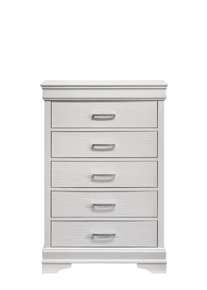 5 Drawers Chest Made, White, Wood, Dressers Chests Wardrobes 5 Drawers Chest Made, White, Wood, Dressers Chests Wardrobes