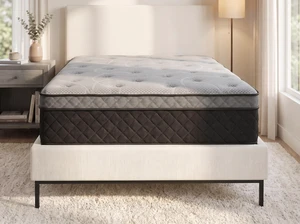 Hybrid 12 Inch Medium Firm Twin Mattress with Pocketed Coil System, Black Gray, Foam and Spring, Mattresses Hybrid 12 Inch Medium Firm Twin Mattress with Pocketed Coil System, Black Gray, Foam and Spring, Mattresses