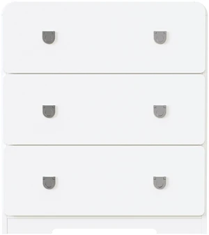3 Drawer Nightstand Painted Bedside Table with U-Shaped Handles for and Entryway, White, MDF 3 Drawer Nightstand Painted Bedside Table with U-Shaped Handles for and Entryway, White, MDF