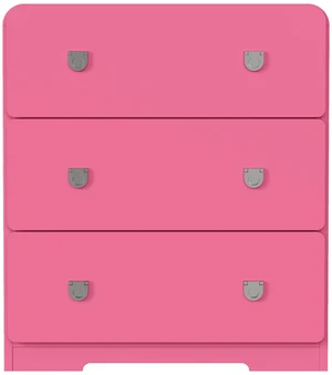 3 Drawer Nightstand Painted Bedside Table with U-Shaped Handles for and Entryway, Pink, MDF 3 Drawer Nightstand Painted Bedside Table with U-Shaped Handles for and Entryway, Pink, MDF