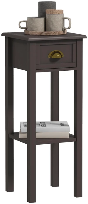 Narrow End Table with Drawer and Bottom Shelf, Slim Side Table for Small Spaces Skinny Accent Desk for Living Set Narrow End Table with Drawer and Bottom Shelf, Slim Side Table for Small Spaces Skinny Accent Desk for Living Set