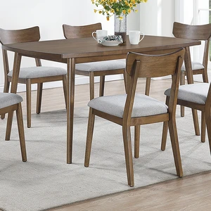 1 pc Dining Table Wooden Top Rich Wood Tone Rectangle Table Furniture, Walnut, MDF, Acacia and Plywood 1 pc Dining Table Wooden Top Rich Wood Tone Rectangle Table Furniture, Walnut, MDF, Acacia and Plywood