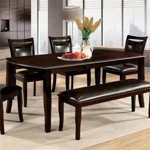 1 pc Dining Table Solidwood Table 18 Inch Expandable Leaf Furniture, Espresso, Solid Wood 1 pc Dining Table Solidwood Table 18 Inch Expandable Leaf Furniture, Espresso, Solid Wood