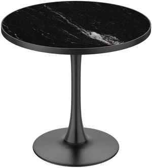 31.5 Inch Round Tulip Dining Table, Sintered Tabletop with Faux Print Carbon Steel Bracket Base Scratch and Wear 31.5 Inch Round Tulip Dining Table, Sintered Tabletop with Faux Print Carbon Steel Bracket Base Scratch and Wear