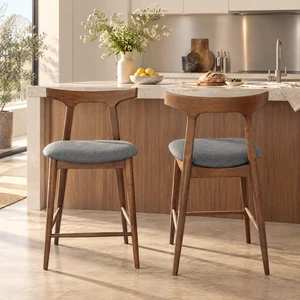 Counter Chair, Walnut, Rubber Wood, Seating for Dining Counter Chair, Walnut, Rubber Wood, Seating for Dining