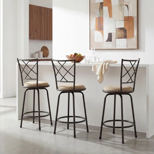 Set Convertible Chairs Swivel Counter Height, Pub Height Bar Stools Rotating Seats Iron Frame Dining Furniture, Dark Set Convertible Chairs Swivel Counter Height, Pub Height Bar Stools Rotating Seats Iron Frame Dining Furniture, Dark