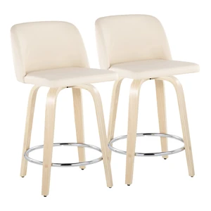24 Inch Fixed Height Counter Stool with Swivel in and Faux Leather with Round Chrome Metal Footrest Set, Cream, Seating 24 Inch Fixed Height Counter Stool with Swivel in and Faux Leather with Round Chrome Metal Footrest Set, Cream, Seating