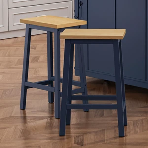 Solid Wood Bar Stools Not Iron, 25.6 Inch Tall Set Bar Chairs Kitchen Counter Stools with Footrests for Dining Kitchen Solid Wood Bar Stools Not Iron, 25.6 Inch Tall Set Bar Chairs Kitchen Counter Stools with Footrests for Dining Kitchen