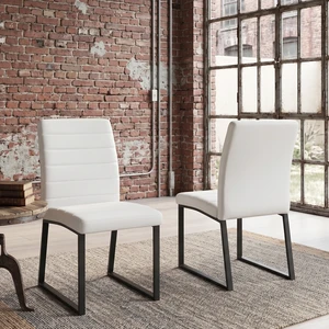 Pack Dining Chairs with High Density Foam, Iron Legs Spray Paint Multiple Colors Easy Assembly, Black White, Metal Pack Dining Chairs with High Density Foam, Iron Legs Spray Paint Multiple Colors Easy Assembly, Black White, Metal