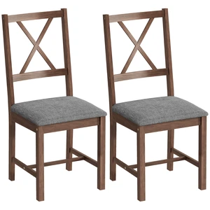 Wooden Dining Chairs Set, Mid-Century Upholstered Kitchen Chairs with Back Rubberwood Legs and Padded Seat for Dining Wooden Dining Chairs Set, Mid-Century Upholstered Kitchen Chairs with Back Rubberwood Legs and Padded Seat for Dining