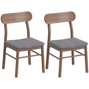Dining Chairs Set, Upholstered Solid Kitchen Chairs Mid-Century Dining with Ergonomic Curved Backrest, Gray, Wood Dining Chairs Set, Upholstered Solid Kitchen Chairs Mid-Century Dining with Ergonomic Curved Backrest, Gray, Wood