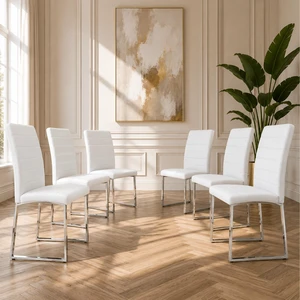 Pack Heavy Duty Chairs Set Inchthick Cushion, Iron Frame for Colors Value, White PU, Metal and PU, Seating for Dining Pack Heavy Duty Chairs Set Inchthick Cushion, Iron Frame for Colors Value, White PU, Metal and PU, Seating for Dining