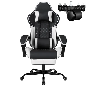 Ergonomic Video Gamer Chairs, Computer Gaming Chairs with Massage Lumbar Support and Footrest Racing Computer Ergonomic Video Gamer Chairs, Computer Gaming Chairs with Massage Lumbar Support and Footrest Racing Computer