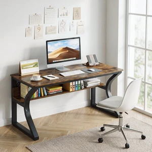 47 Inch Computer Desk, Desk Storage Large Legroom U-Shaped Metal Frame Study Table for Gaming Study Writing Work 47 Inch Computer Desk, Desk Storage Large Legroom U-Shaped Metal Frame Study Table for Gaming Study Writing Work