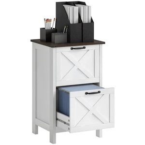 2 Drawer Vertical File Cabinet with Silent Slides, Filing Cabinet with Barn Doors for Letter Size Printer Stand 2 Drawer Vertical File Cabinet with Silent Slides, Filing Cabinet with Barn Doors for Letter Size Printer Stand
