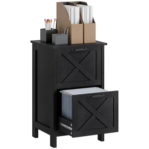 2 Drawer Vertical File Cabinet with Silent Slides, Filing Cabinet with Barn Doors for Letter Size Printer Stand 2 Drawer Vertical File Cabinet with Silent Slides, Filing Cabinet with Barn Doors for Letter Size Printer Stand