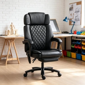 Swivel Chair, Executive Desk Chair with Backrest Rolling Computer Adjustable Desk Only Black, Foam, Metal and Wood Swivel Chair, Executive Desk Chair with Backrest Rolling Computer Adjustable Desk Only Black, Foam, Metal and Wood