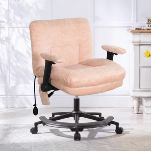 Chenille Criss Cross Chair with Air Lumbar Support, Flip Adjustable Arms Built in Footrest and Rocking Function 25 Inch Chenille Criss Cross Chair with Air Lumbar Support, Flip Adjustable Arms Built in Footrest and Rocking Function 25 Inch