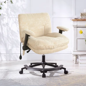 Chenille Criss Cross Chair with Air Lumbar Support, Flip Adjustable Arms Built in Footrest and Rocking Function 25 Inch Chenille Criss Cross Chair with Air Lumbar Support, Flip Adjustable Arms Built in Footrest and Rocking Function 25 Inch