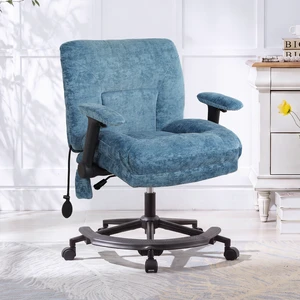 Chenille Criss Cross Chair with Air Lumbar Support, Flip Adjustable Arms Built in Footrest and Rocking Function 25 Inch Chenille Criss Cross Chair with Air Lumbar Support, Flip Adjustable Arms Built in Footrest and Rocking Function 25 Inch