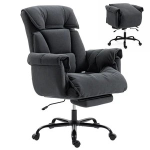 Executive Chair with Foot Rest, Reclining Swivel Computer Desk Chair with High Folding Back Cushion Padded Armrest Executive Chair with Foot Rest, Reclining Swivel Computer Desk Chair with High Folding Back Cushion Padded Armrest