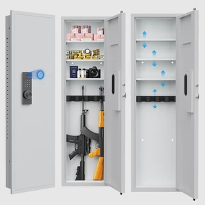 53.15 Inch Wall Safe Between the Studs, Hidden Safe with Dual Alarm System and Silent Mode Wall Gun with Adjustable 53.15 Inch Wall Safe Between the Studs, Hidden Safe with Dual Alarm System and Silent Mode Wall Gun with Adjustable