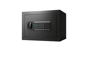 Feet Small Safe Box, Fingerprint and Digital Keypad Lock Steel Security Cabinet for Valuables Storage, Black, Metal Feet Small Safe Box, Fingerprint and Digital Keypad Lock Steel Security Cabinet for Valuables Storage, Black, Metal