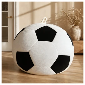 Big Soccer Shaped Bean Bag Chair, Color Stitching Large Size Beanbag Seat Relax Lazy Sofa for Living Reading Nook Big Soccer Shaped Bean Bag Chair, Color Stitching Large Size Beanbag Seat Relax Lazy Sofa for Living Reading Nook