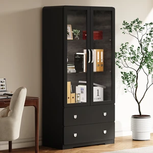 64 Inch Tall Display Cabinet with Storage Drawers and Acrylic Doors, Wooden Frame Curio Cabinet with LED Lights 3 Tier 64 Inch Tall Display Cabinet with Storage Drawers and Acrylic Doors, Wooden Frame Curio Cabinet with LED Lights 3 Tier