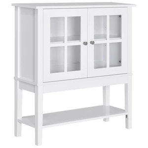 Coffee Bar Cabinet, Sideboard Buffet Cabinet Kitchen with Glass Doors Adjustable Inner Shelving and Bottom Shelf Coffee Bar Cabinet, Sideboard Buffet Cabinet Kitchen with Glass Doors Adjustable Inner Shelving and Bottom Shelf