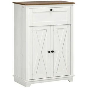 Barn Door Accent Cabinet, Kitchen Sideboard Storage Cabinet with Double Doors Drawer and Adjustable Shelf for Living Barn Door Accent Cabinet, Kitchen Sideboard Storage Cabinet with Double Doors Drawer and Adjustable Shelf for Living