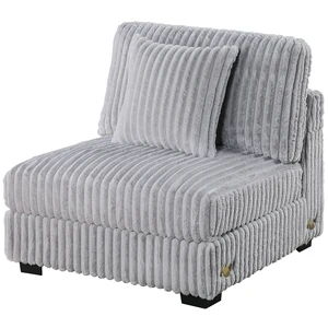 Mink Fur Like Corduroy Armless Chair Modular 1 pc Chair Pillow Living Furniture, Gray Mink, Accent Seating Mink Fur Like Corduroy Armless Chair Modular 1 pc Chair Pillow Living Furniture, Gray Mink, Accent Seating