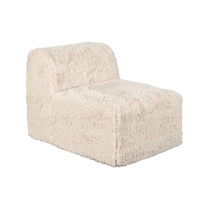 1 pc Armless Chair Only High Density Compressed Foam Faux Fur Sand Color Modular Piece Living, Chairs Accent Seating 1 pc Armless Chair Only High Density Compressed Foam Faux Fur Sand Color Modular Piece Living, Chairs Accent Seating