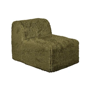 1 pc Armless Chair Only High Density Compressed Foam Faux Fur Olive Color Modular Piece Living, Olive Green, Chairs 1 pc Armless Chair Only High Density Compressed Foam Faux Fur Olive Color Modular Piece Living, Olive Green, Chairs