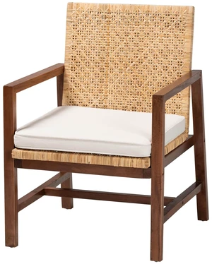Bohemian Honey Rattan and Arm Chair, Acacia Wood, Chairs Accent Seating Bohemian Honey Rattan and Arm Chair, Acacia Wood, Chairs Accent Seating