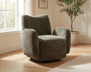 360° Swivel Chair Accent Chair 32.48 Inch Chenille Fabric Upholstered Sofa, Suitable for Living Study Leisure Area 360° Swivel Chair Accent Chair 32.48 Inch Chenille Fabric Upholstered Sofa, Suitable for Living Study Leisure Area